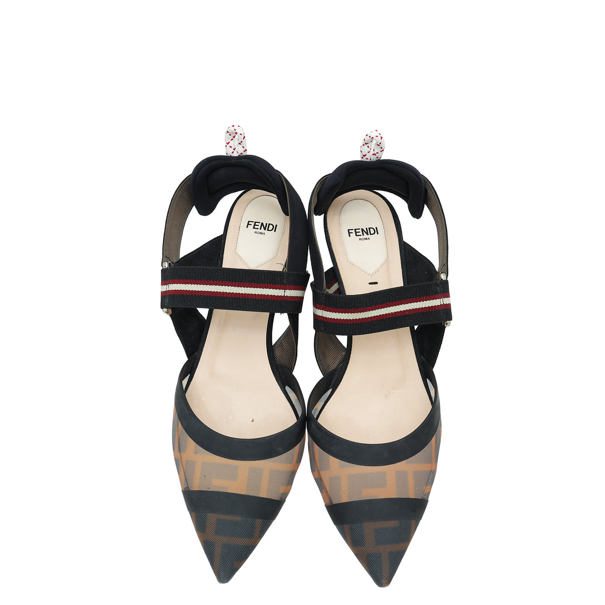 Fendi Bicoloe FF Mesh Colibri Slingback Pump 39