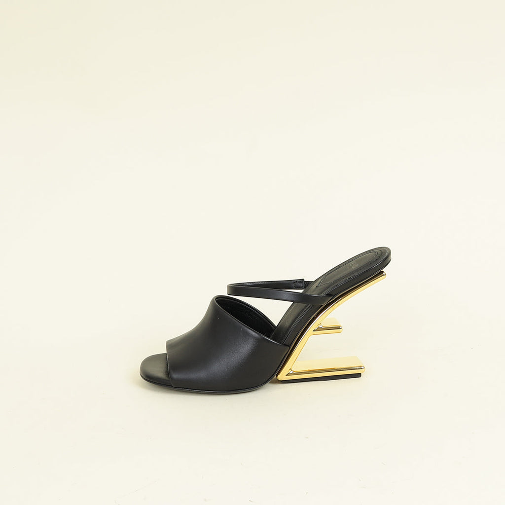 Fendi Black First Sandals 39