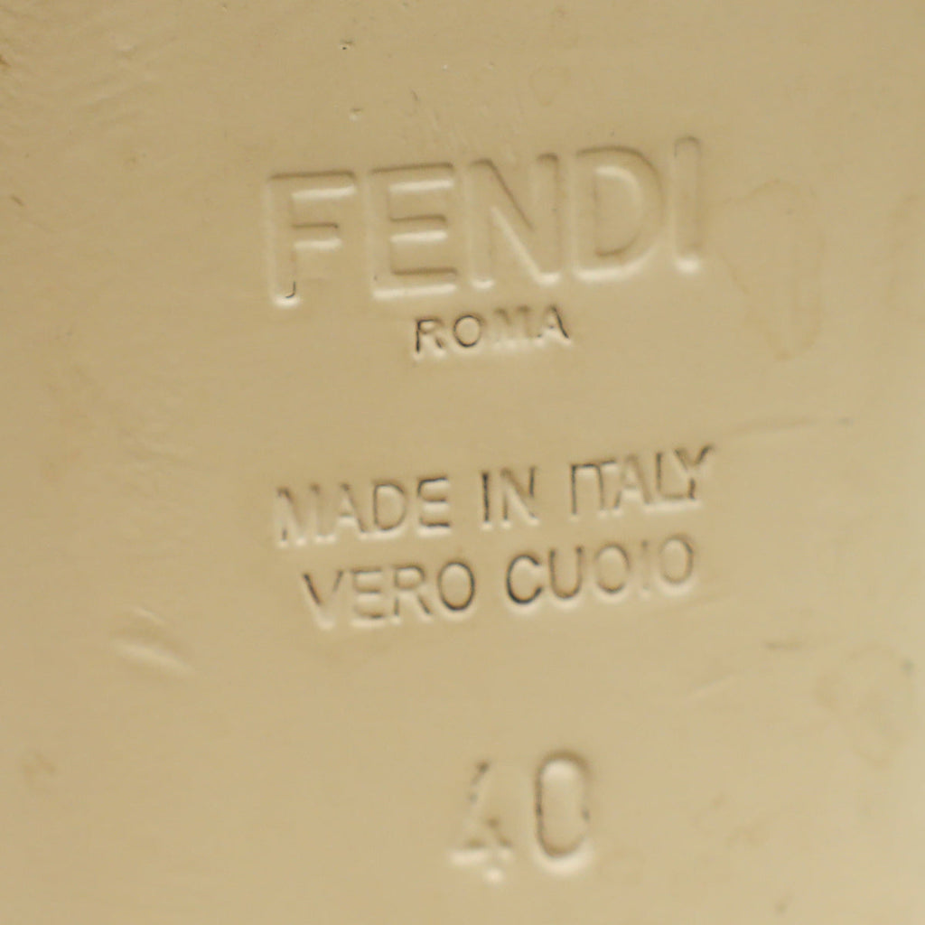 Fendi Bicolor FF Velvet Slide Mules 40