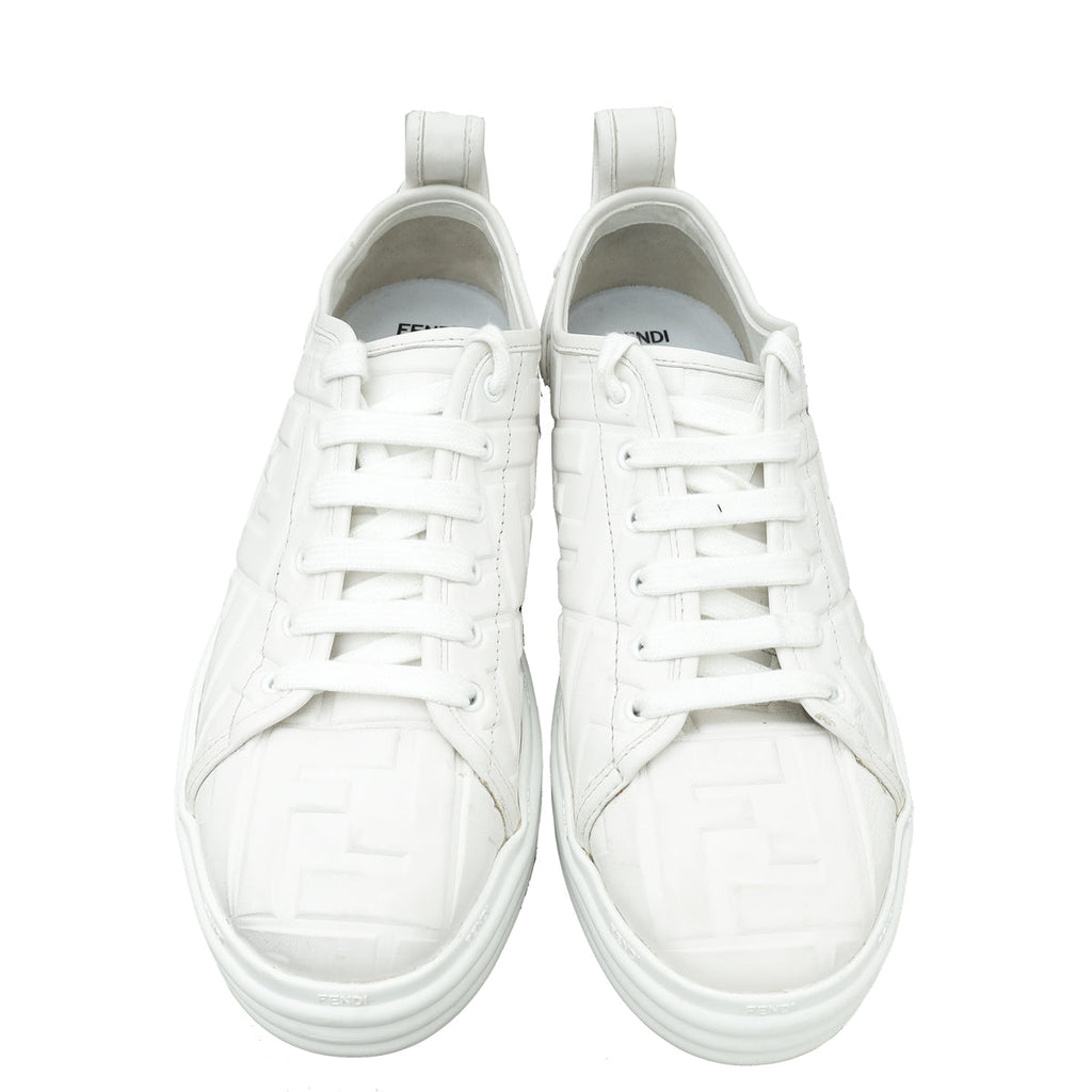 Fendi White Forever Fendi Rise Sneakers 40