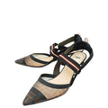 Fendi Bicolor Colibri Mesh Slingback Pump 41