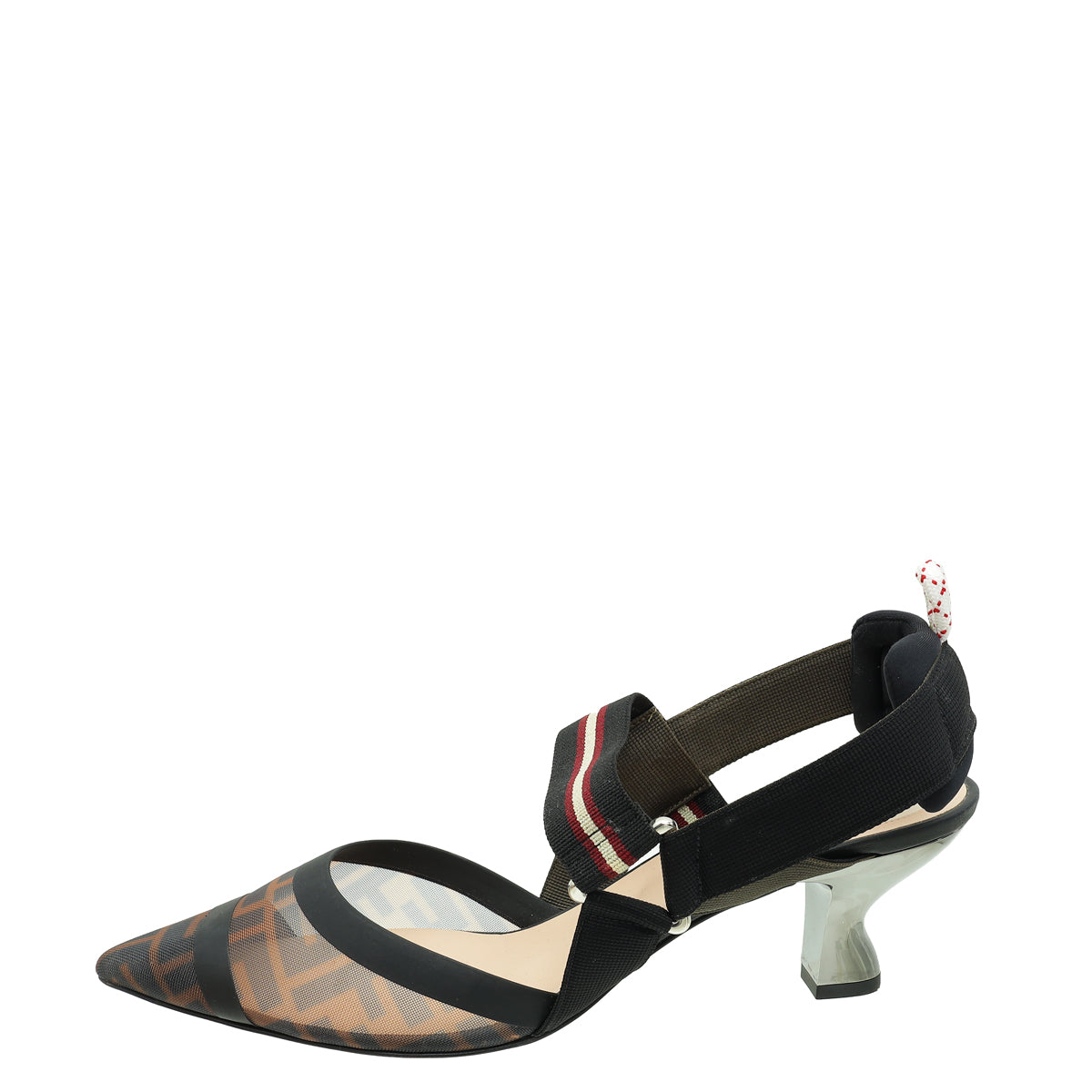 Fendi Bicolor Colibri Mesh Slingback Pump 41