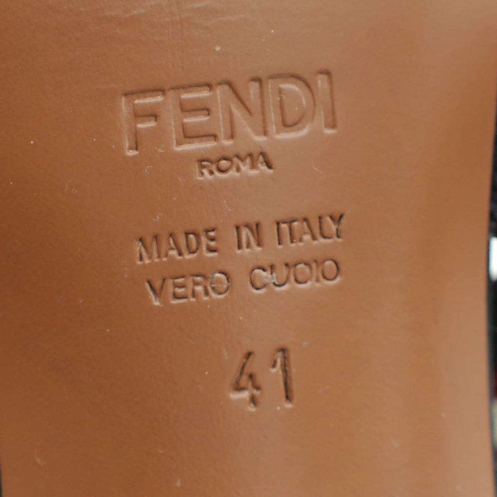 Fendi Bicolor Colibri Mesh Slingback Pump 41