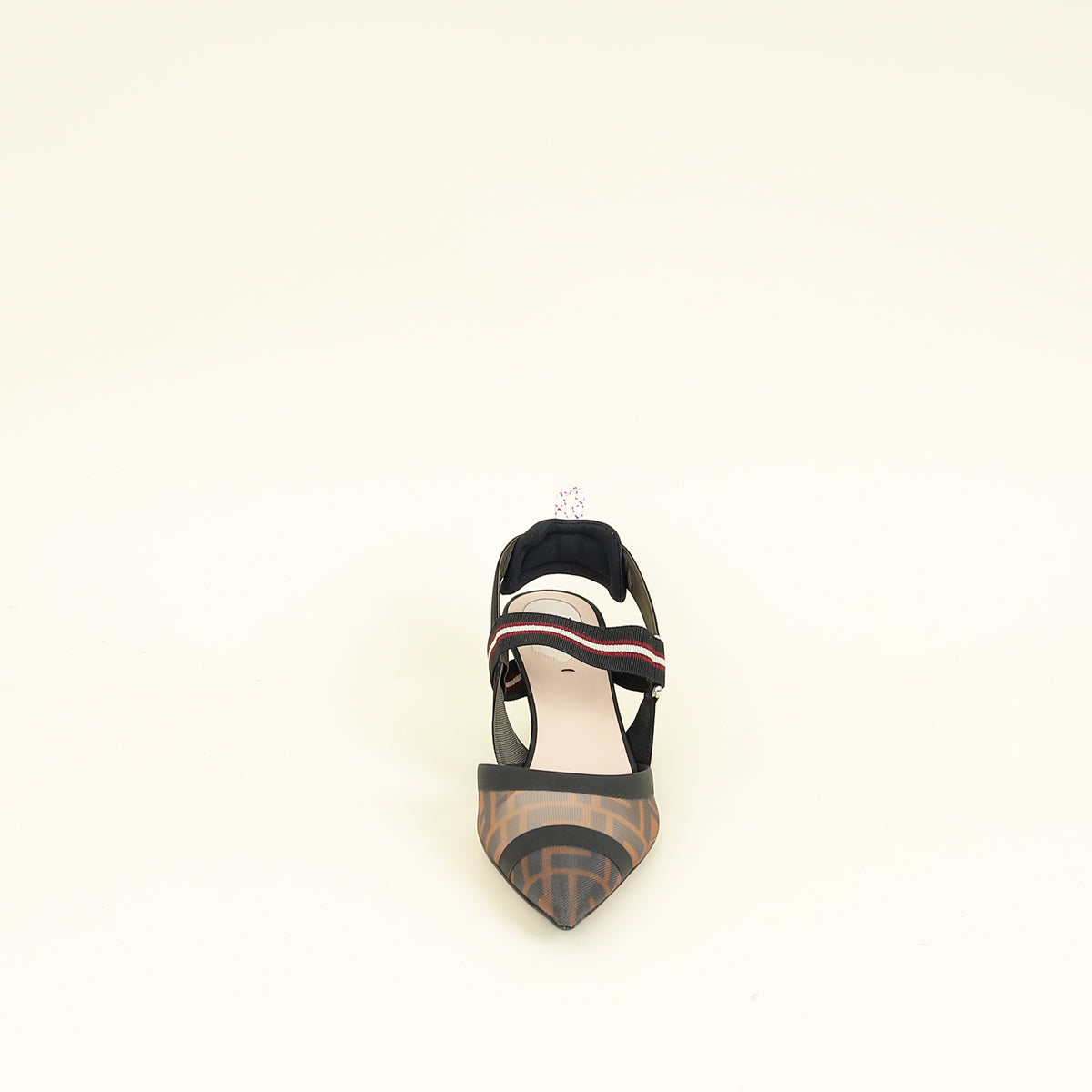 Fendi Bicolor Colibri Mesh Slingback Pumps 41