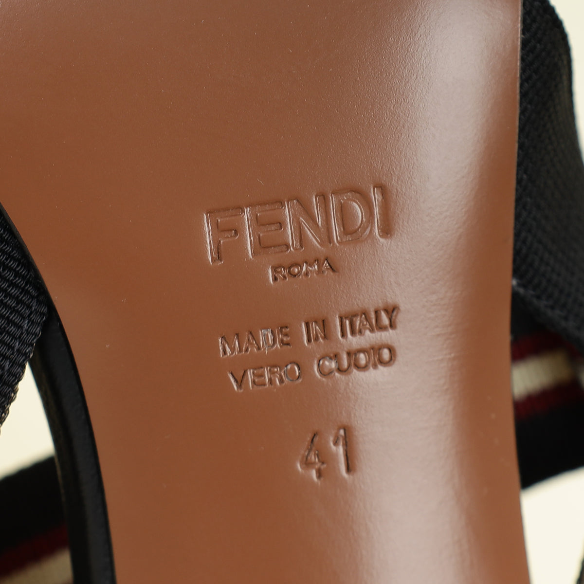 Fendi Bicolor Colibri Mesh Slingback Pumps 41