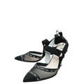 Fendi Black Mesh Colibri Slingback Pumps 38