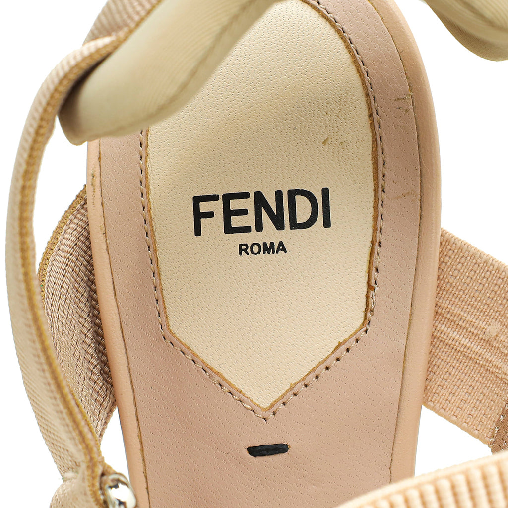 Fendi Bicolor Colibri Mesh Slingback Pumps 38