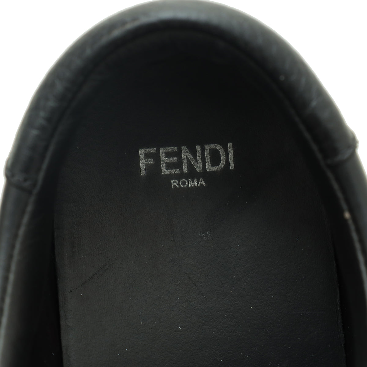 Fendi Bicolor Zucca Calf & Shearling Slip On Sneakers 36