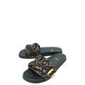 Fendi Bicolor FF Zucca Satin Slide Mules 36