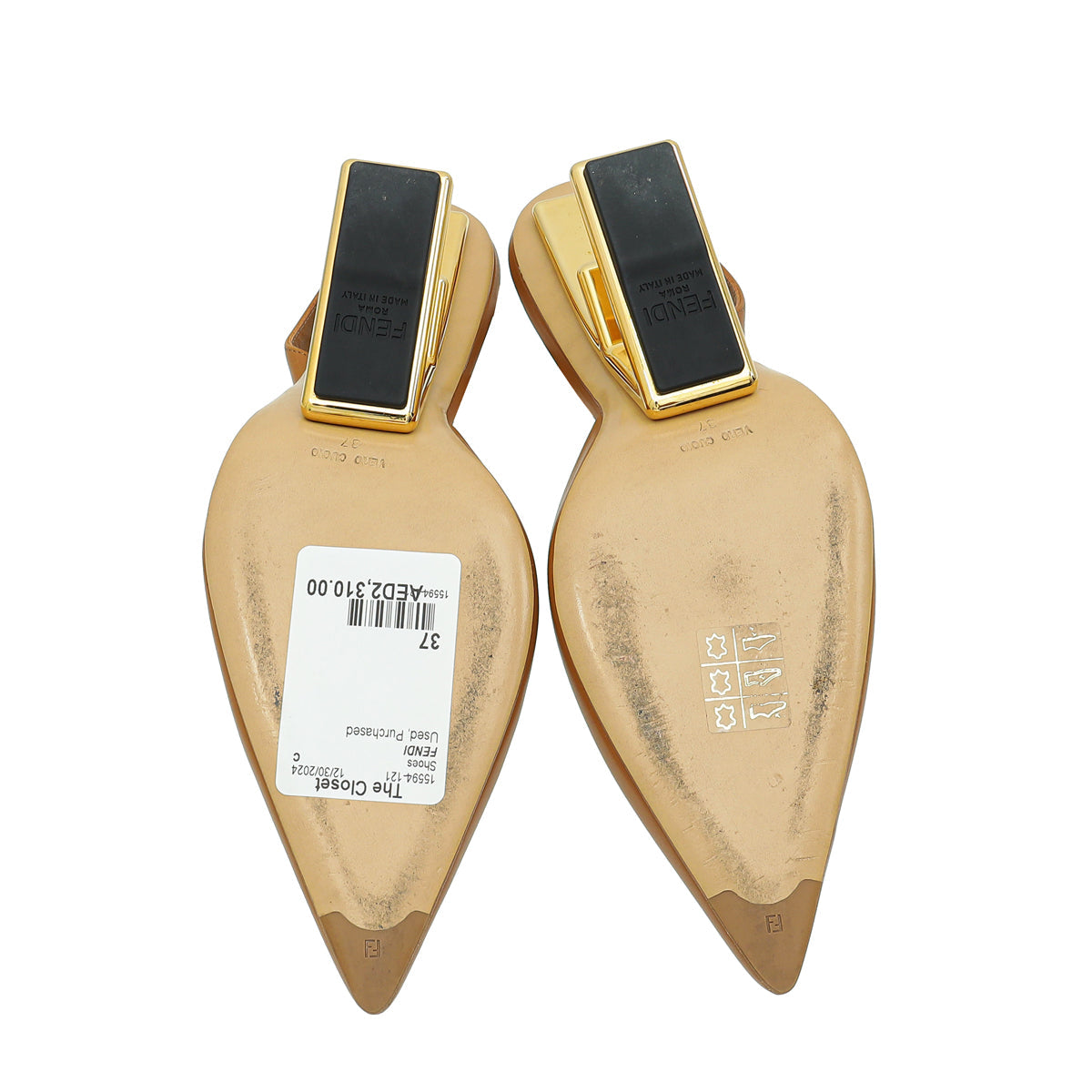 Fendi Brown First Slingback Pumps 37