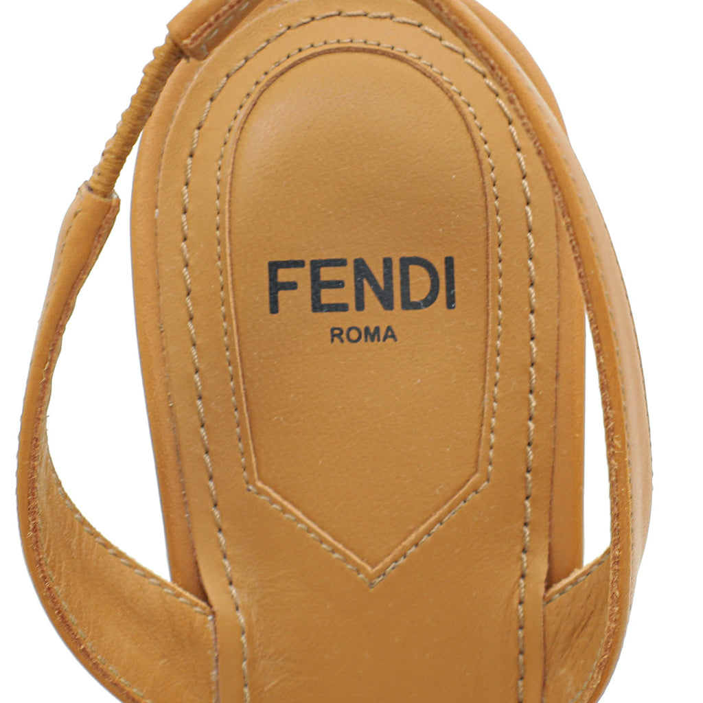 Fendi Brown First Slingback Pumps 37