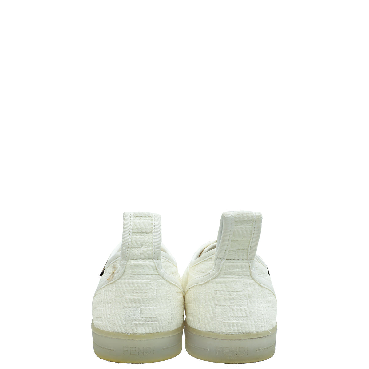 Fendi White Corda FF Promenade Low Top Sneakers 37