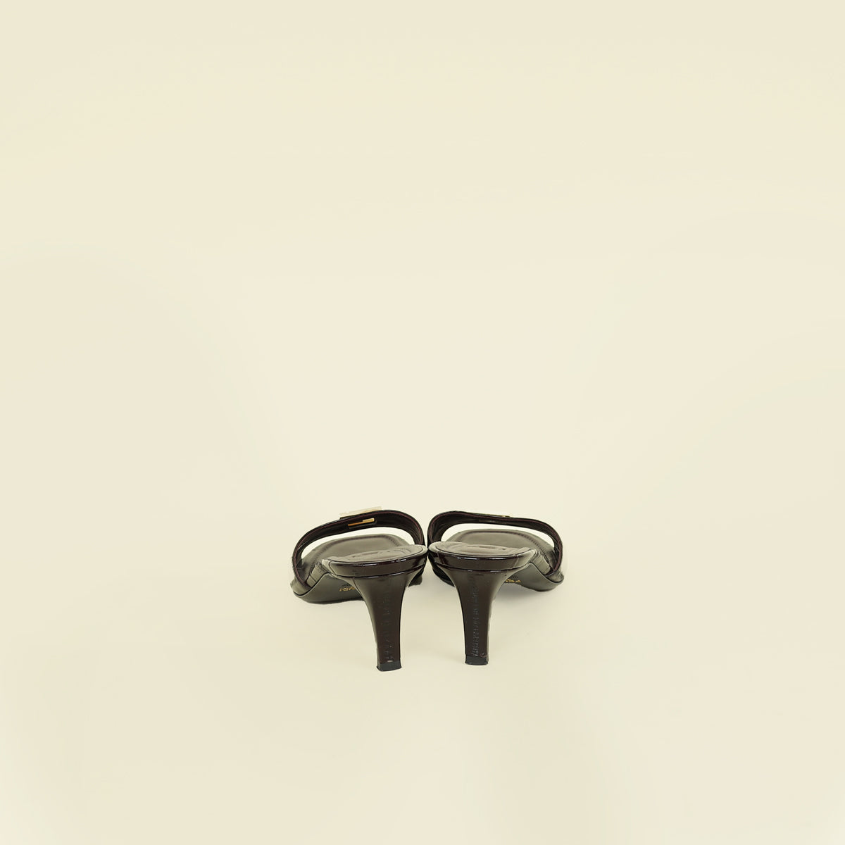 Fendi Black F Fold Mules 39
