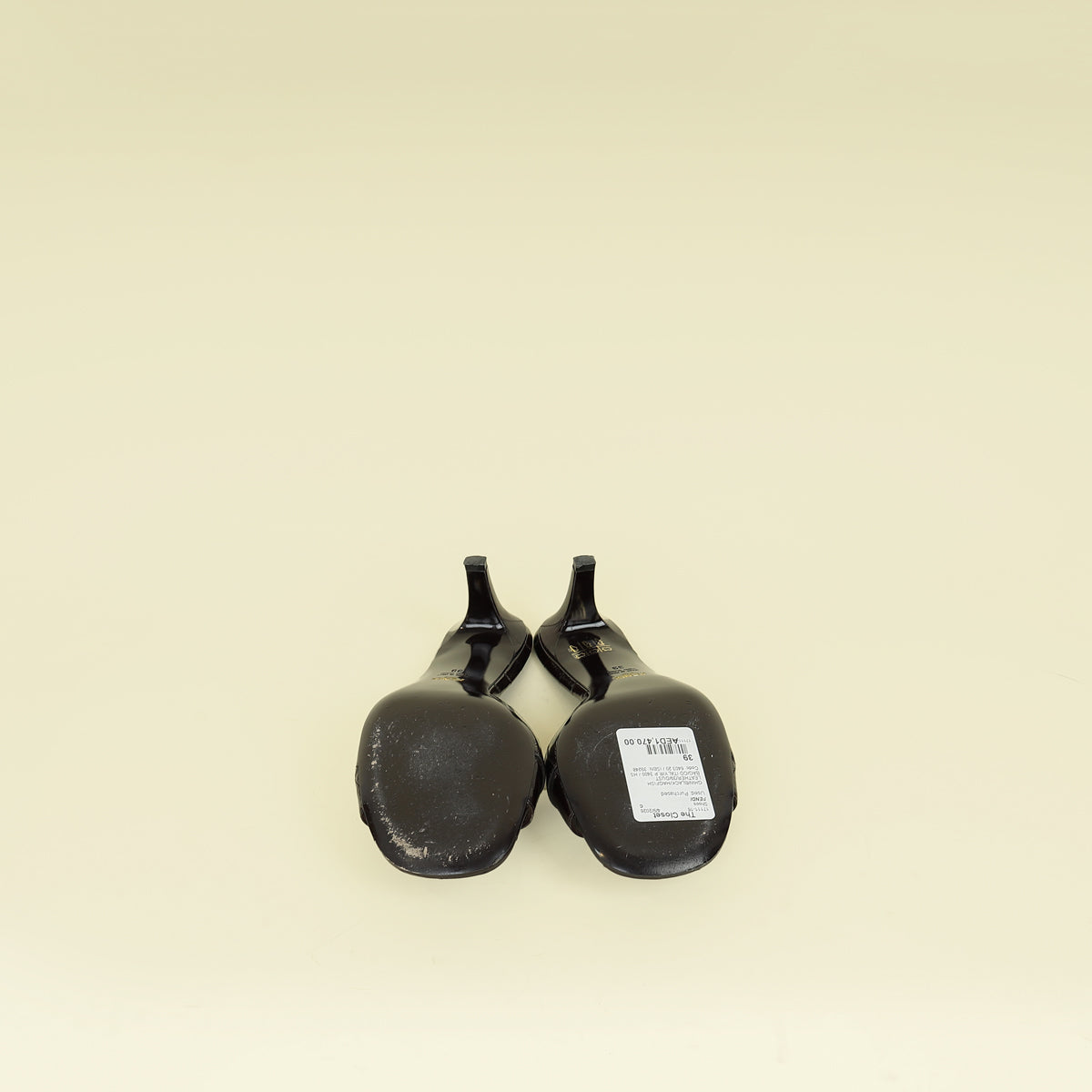 Fendi Black F Fold Mules 39