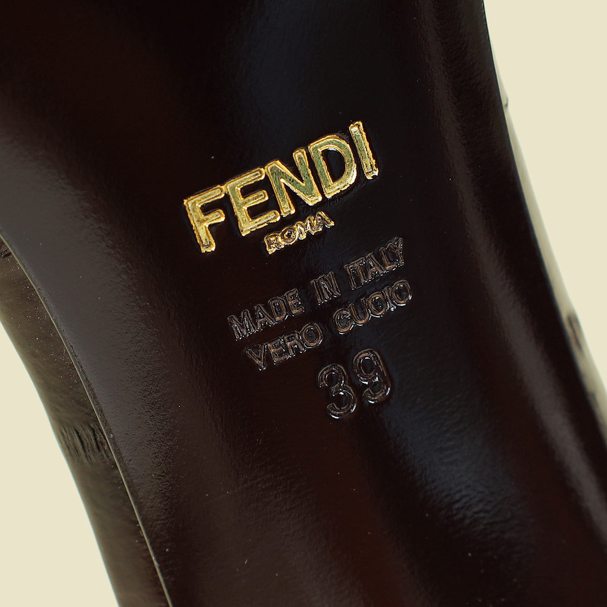 Fendi Black F Fold Mules 39