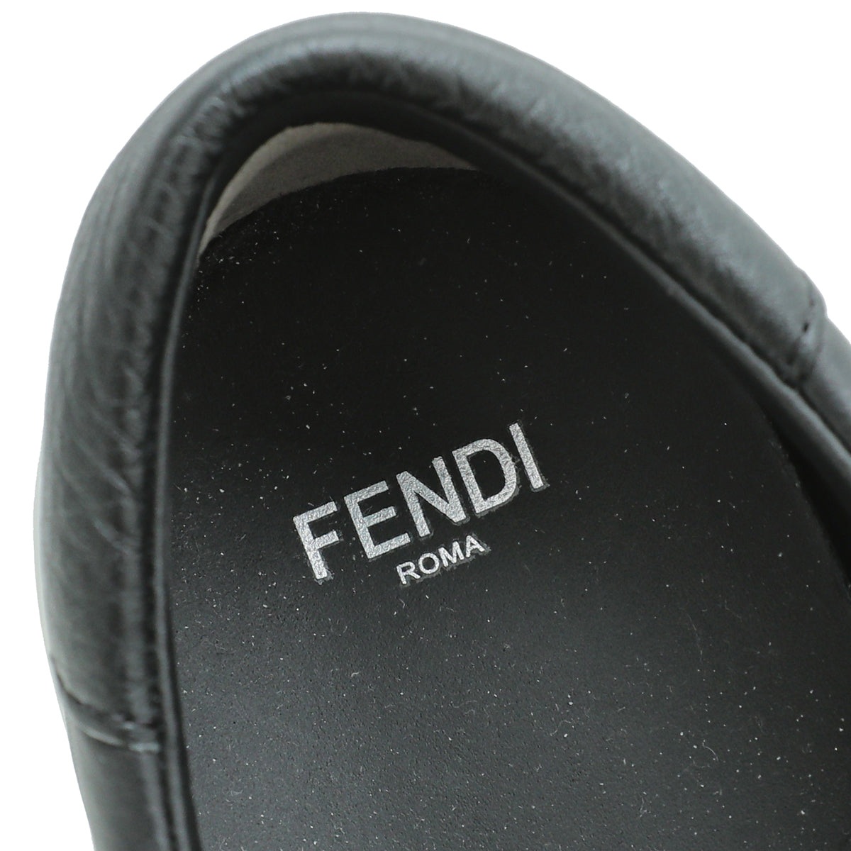 Fendi Black Zucca Womens Rockoclick Slip on Sneakers 39