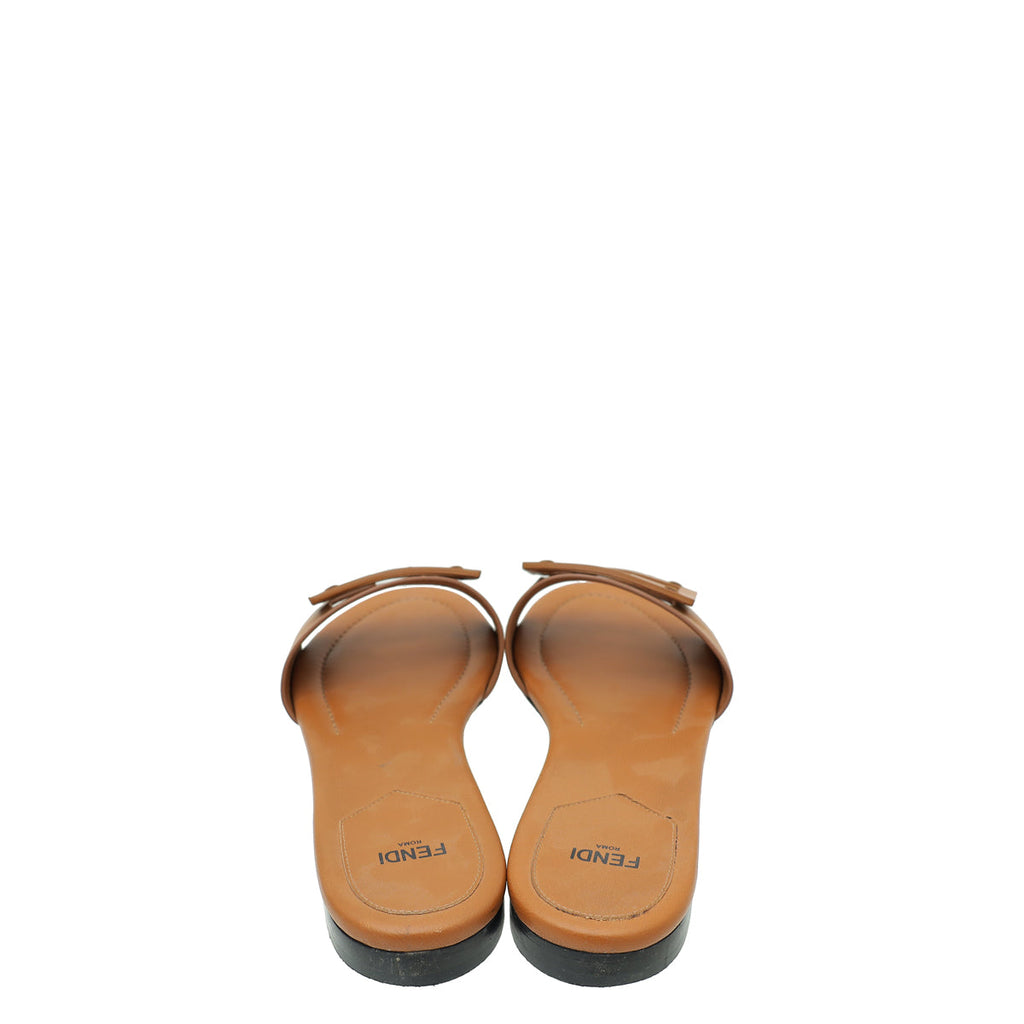 Fendi Tank FF Baguette Slides Flat Sandal 40