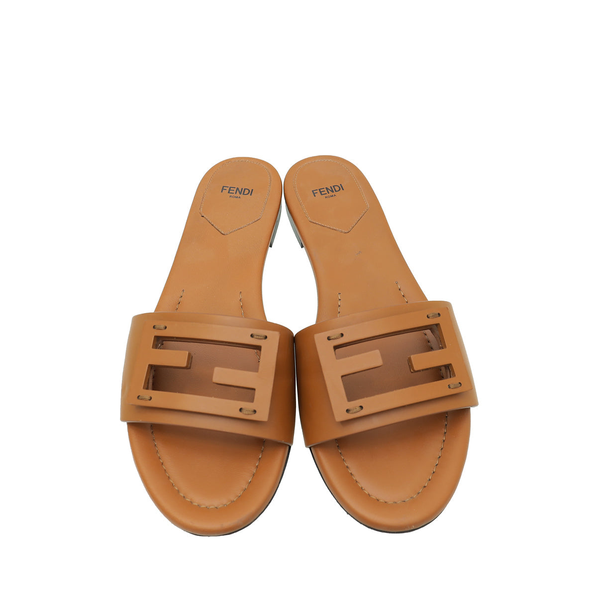 Fendi Tank FF Baguette Slides Flat Sandal 40