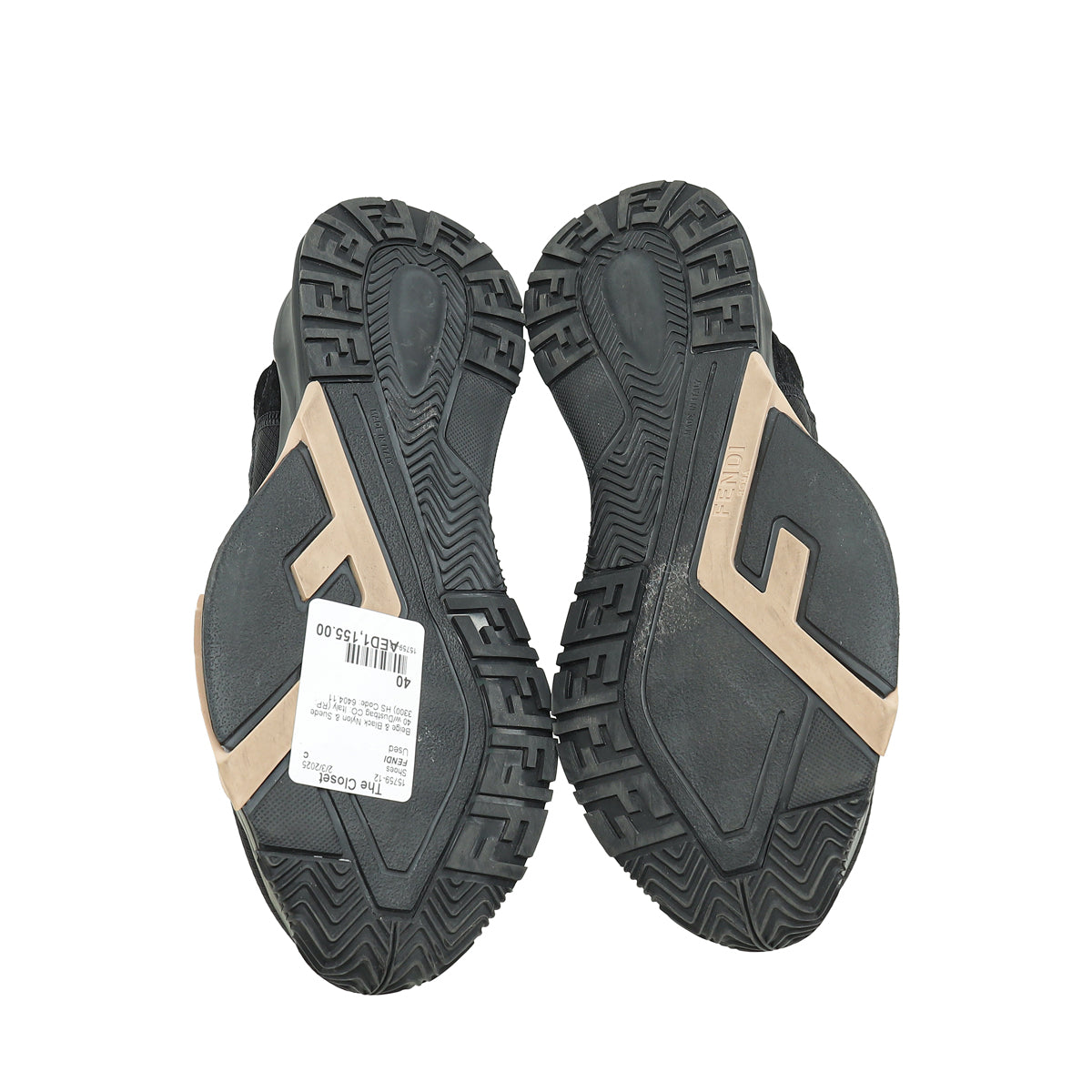 Fendi Bicolor Flow Mesh Sneakers 40