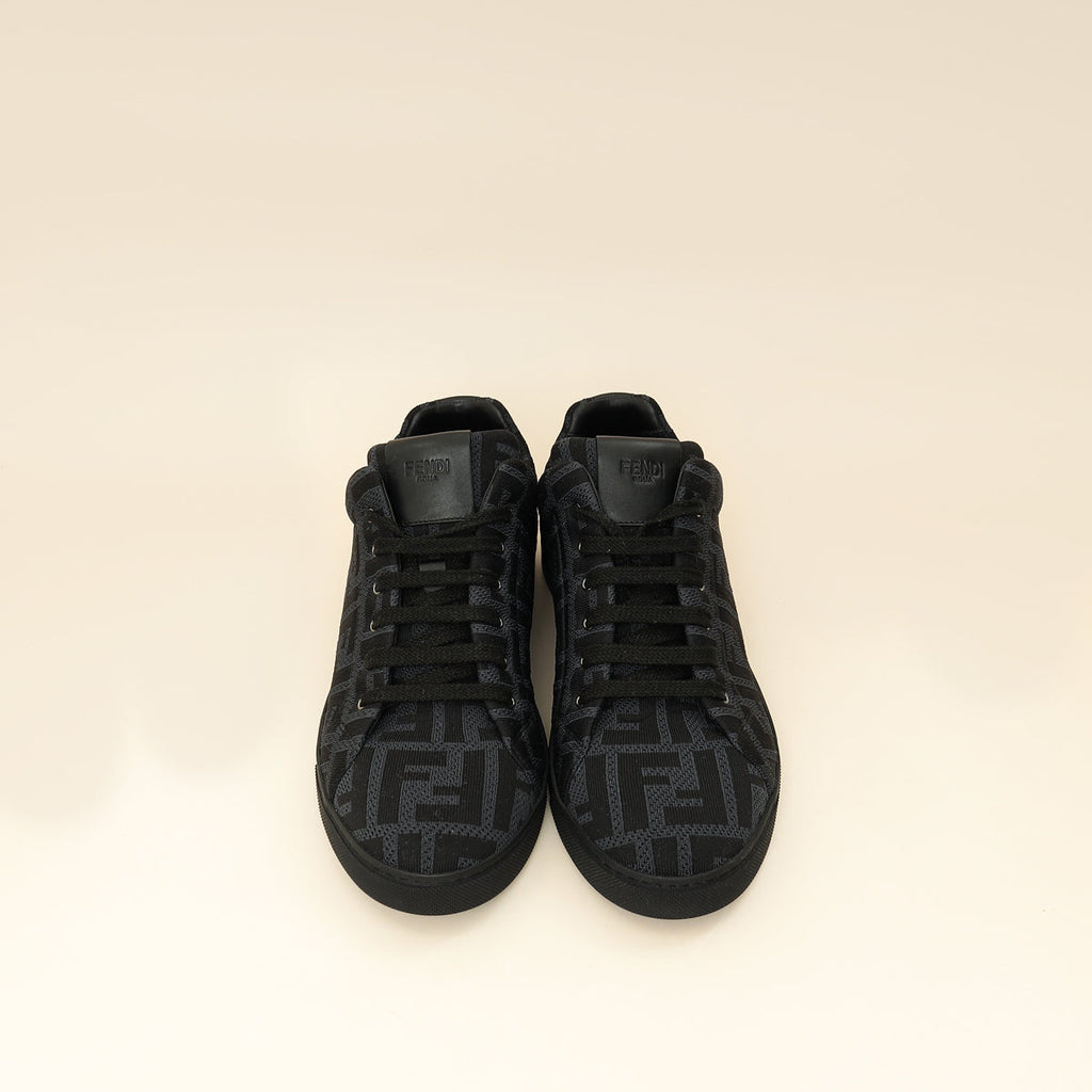 Fendi Black FF Tech Fabric Sneakers 6