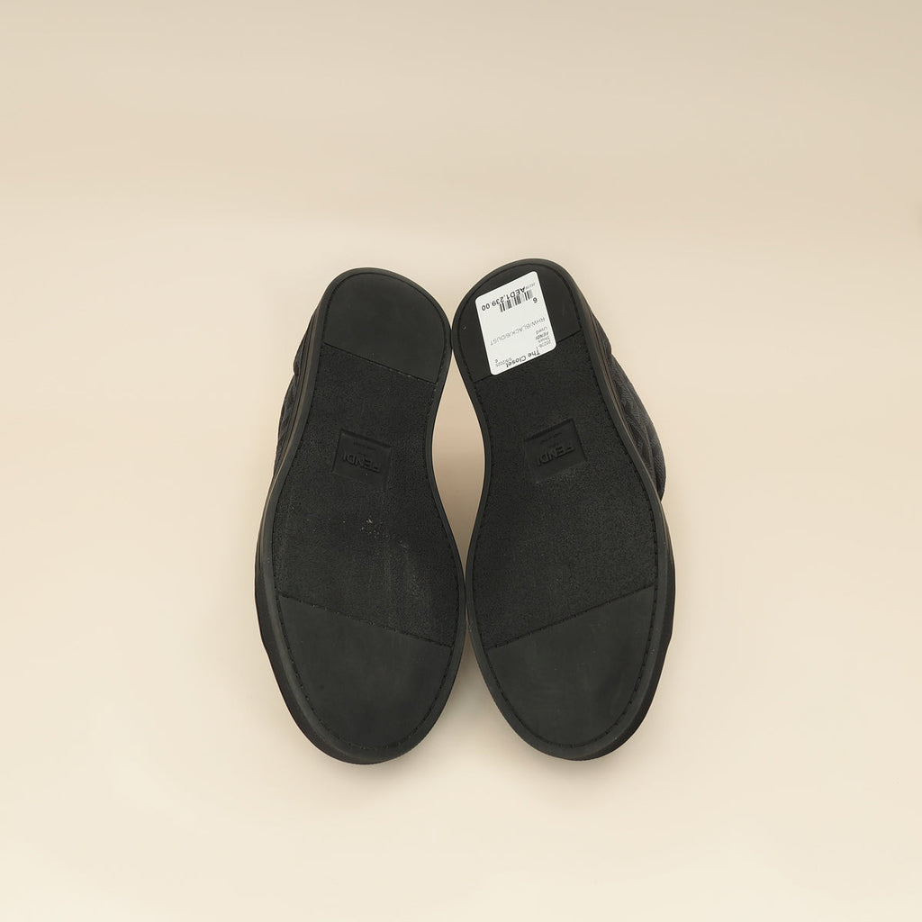 Fendi Black FF Tech Fabric Sneakers 6