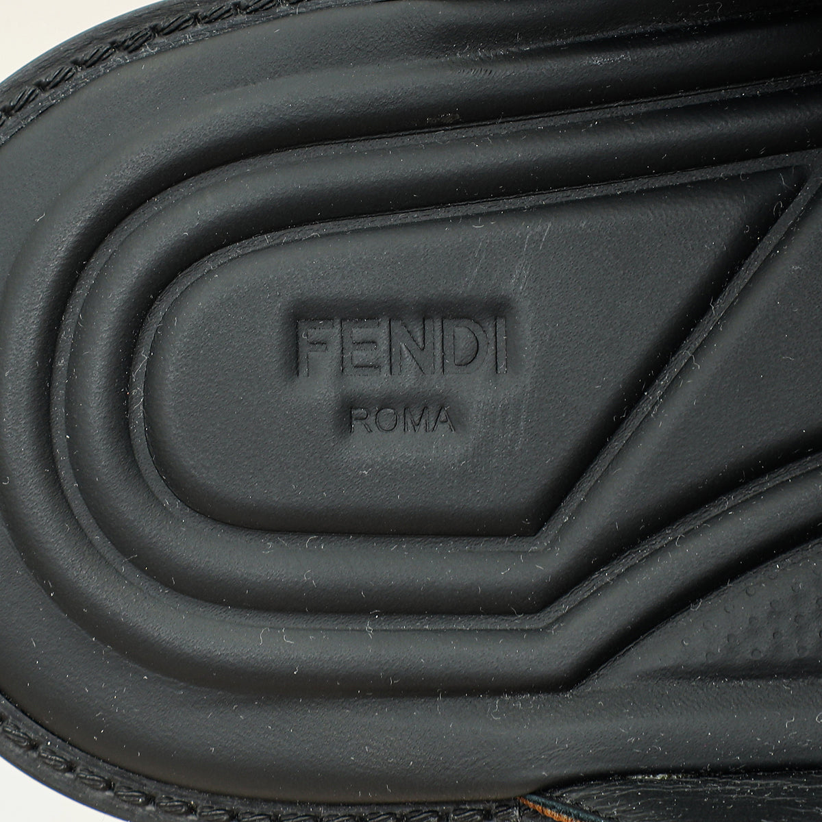 Fendi Brown Logo-Embossed Slides 6