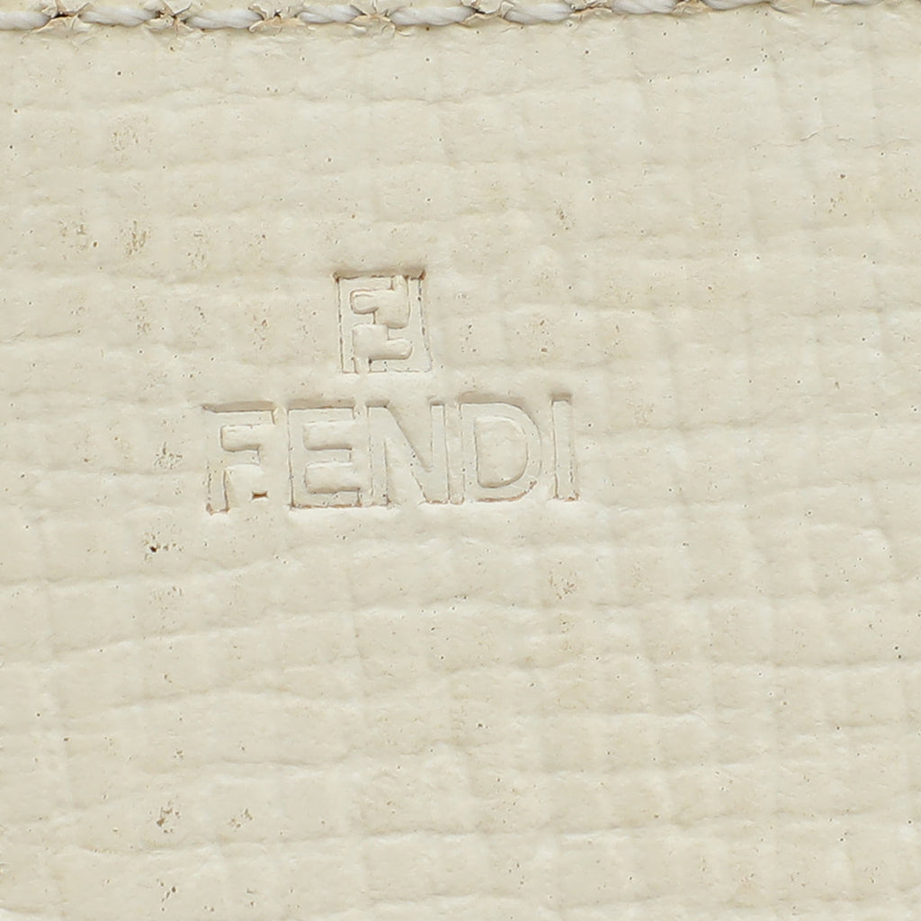 Fendi White Multicolor Zucca Continental Wallet