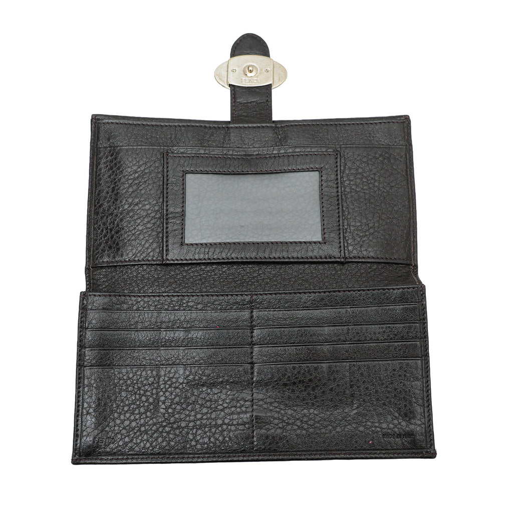 Fendi Tobacco Zucca French Long Wallet