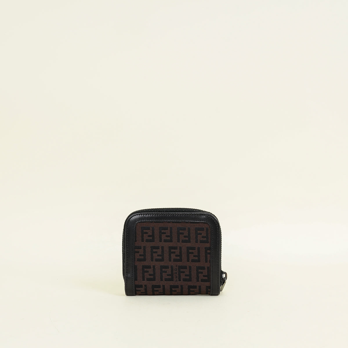 Fendi Brown Zucchino Vitello Compact Wallet