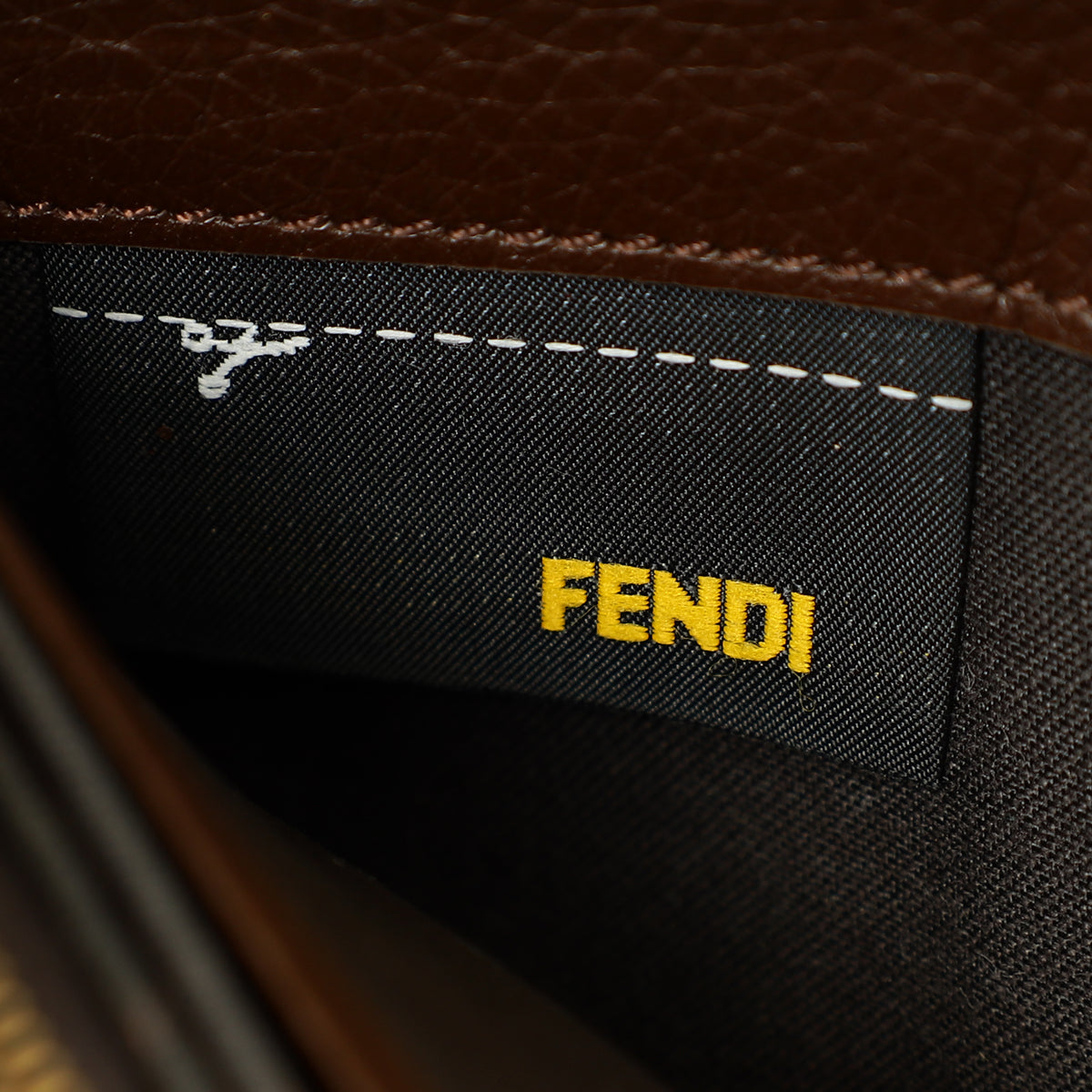 Fendi Tobacco Zucca Zip Around Long Wallet