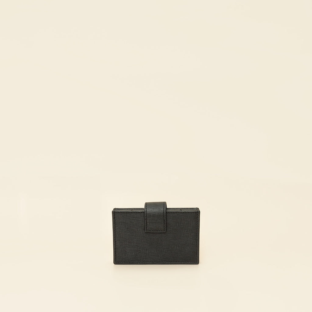 Fendi Black Logo Gusseted Card Holder