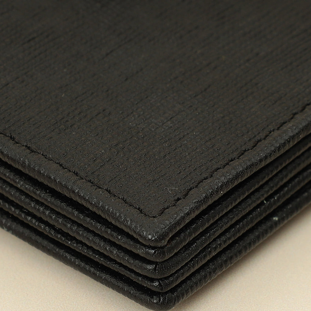 Fendi Black Logo Gusseted Card Holder