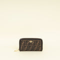 Fendi Tobacco Zucca Zip Around Wallet