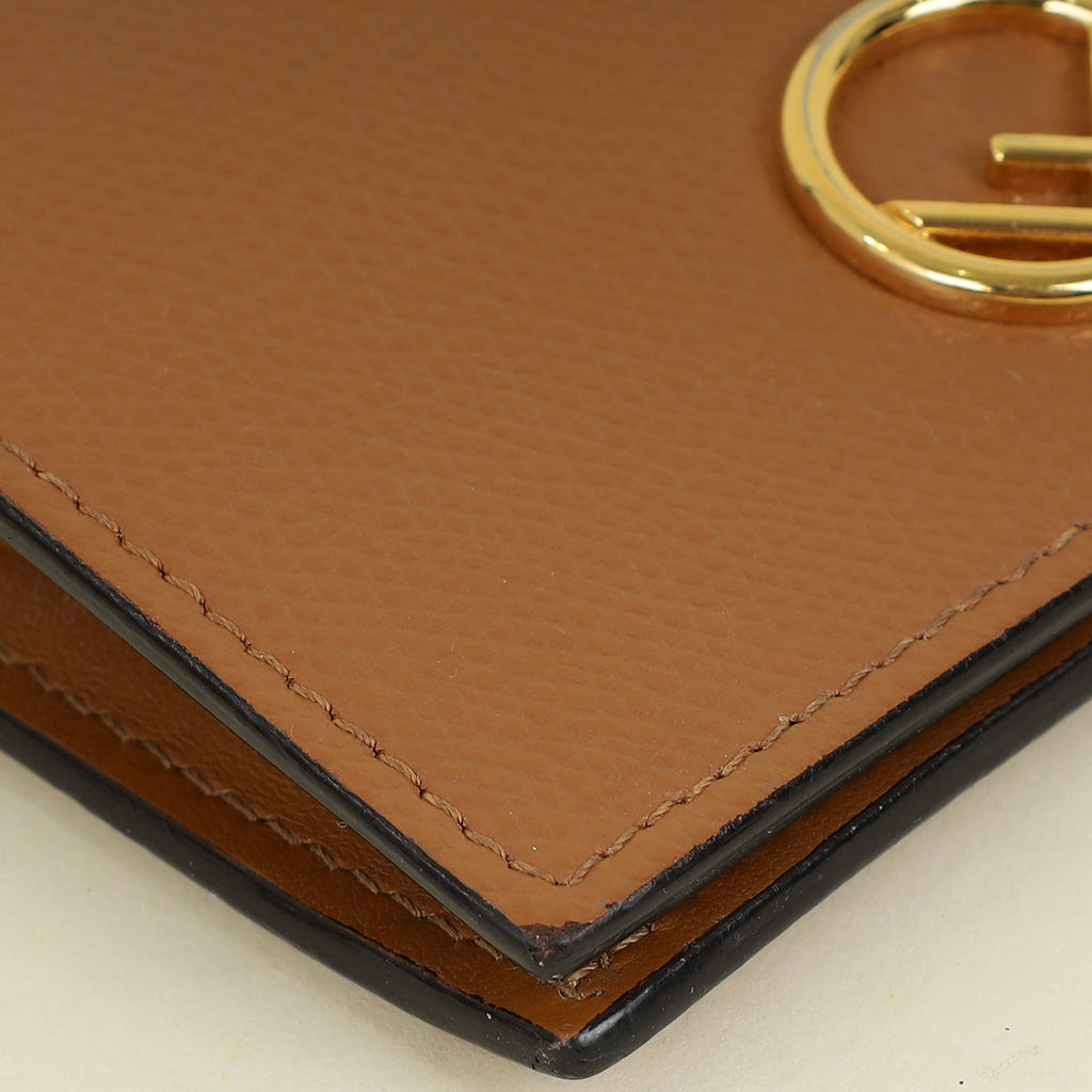Fendi Gold F is Fendi Bifold Compact Wallet