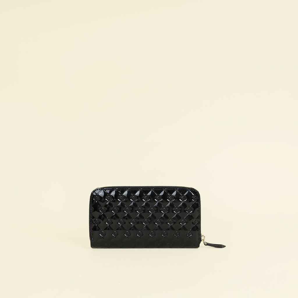 Fendi Black FF Embossed Zippy Wallet