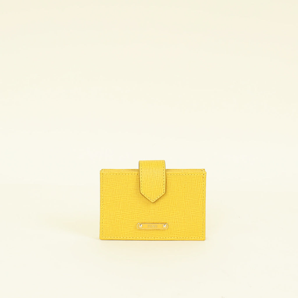 Fendi Yellow Card Case