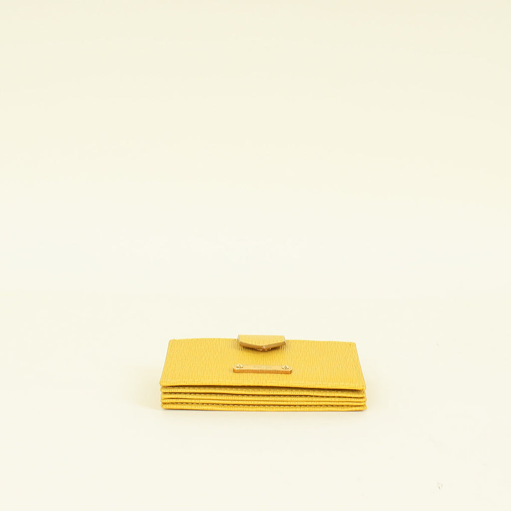 Fendi Yellow Card Case