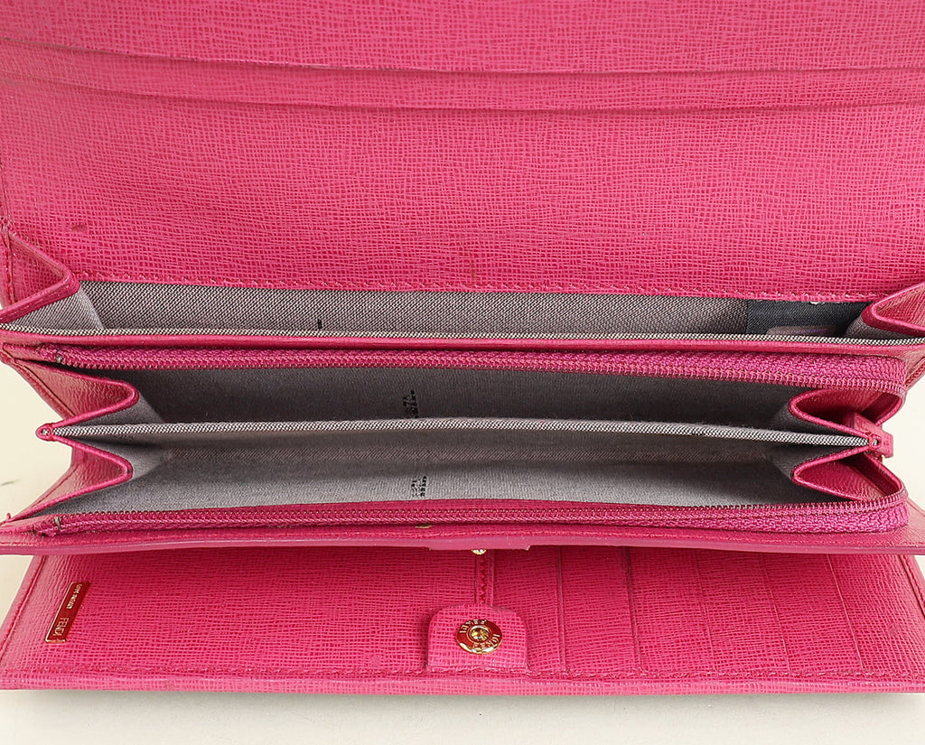 Fendi Bicolor FF Zucca Trifold Continental Wallet