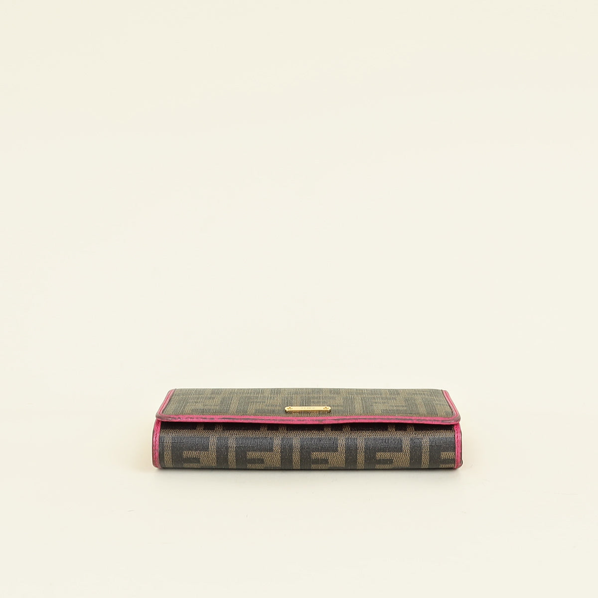 Fendi Bicolor FF Zucca Trifold Continental Wallet