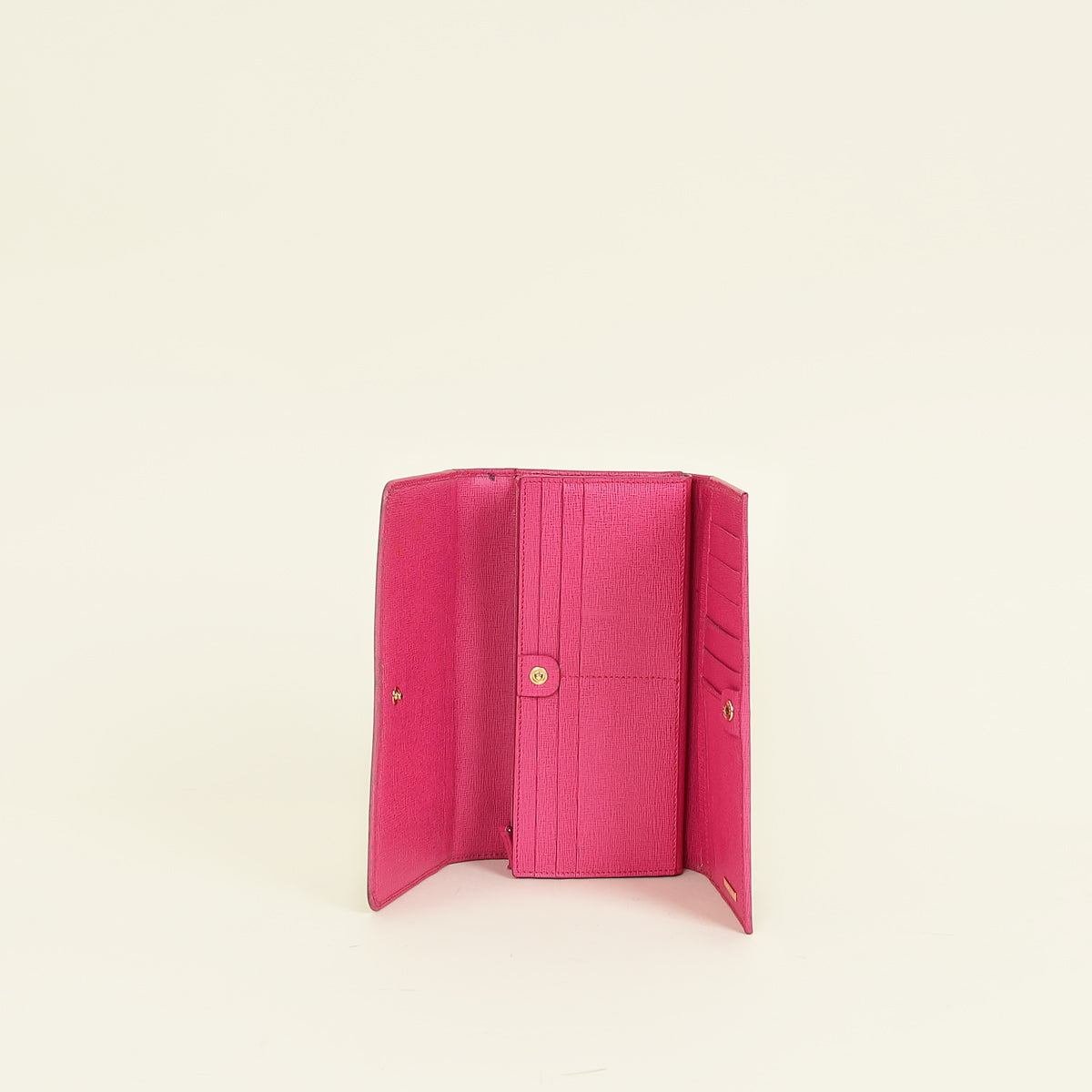 Fendi Bicolor FF Zucca Trifold Continental Wallet