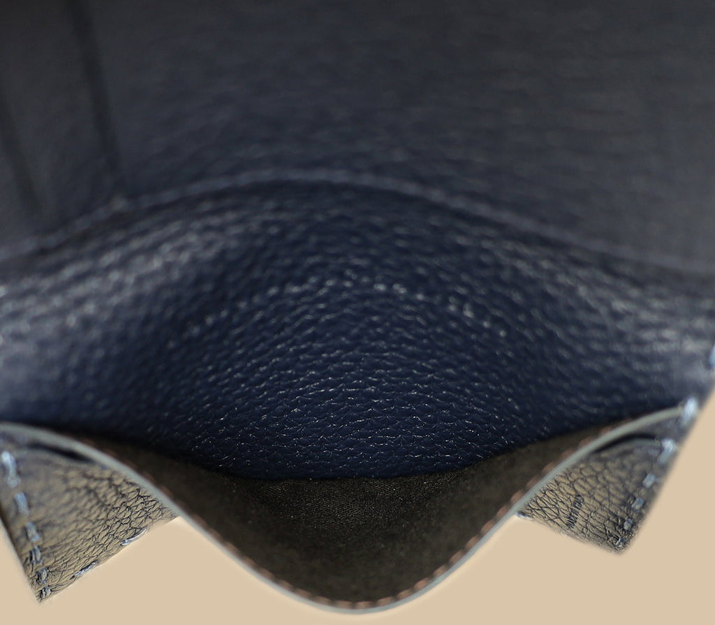 Fendi Myrtle Blue Selleria Card Holder