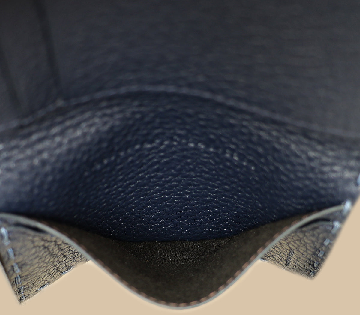 Fendi Myrtle Blue Selleria Card Holder