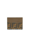 Fendi Brown FF Zucca Flat Card Case