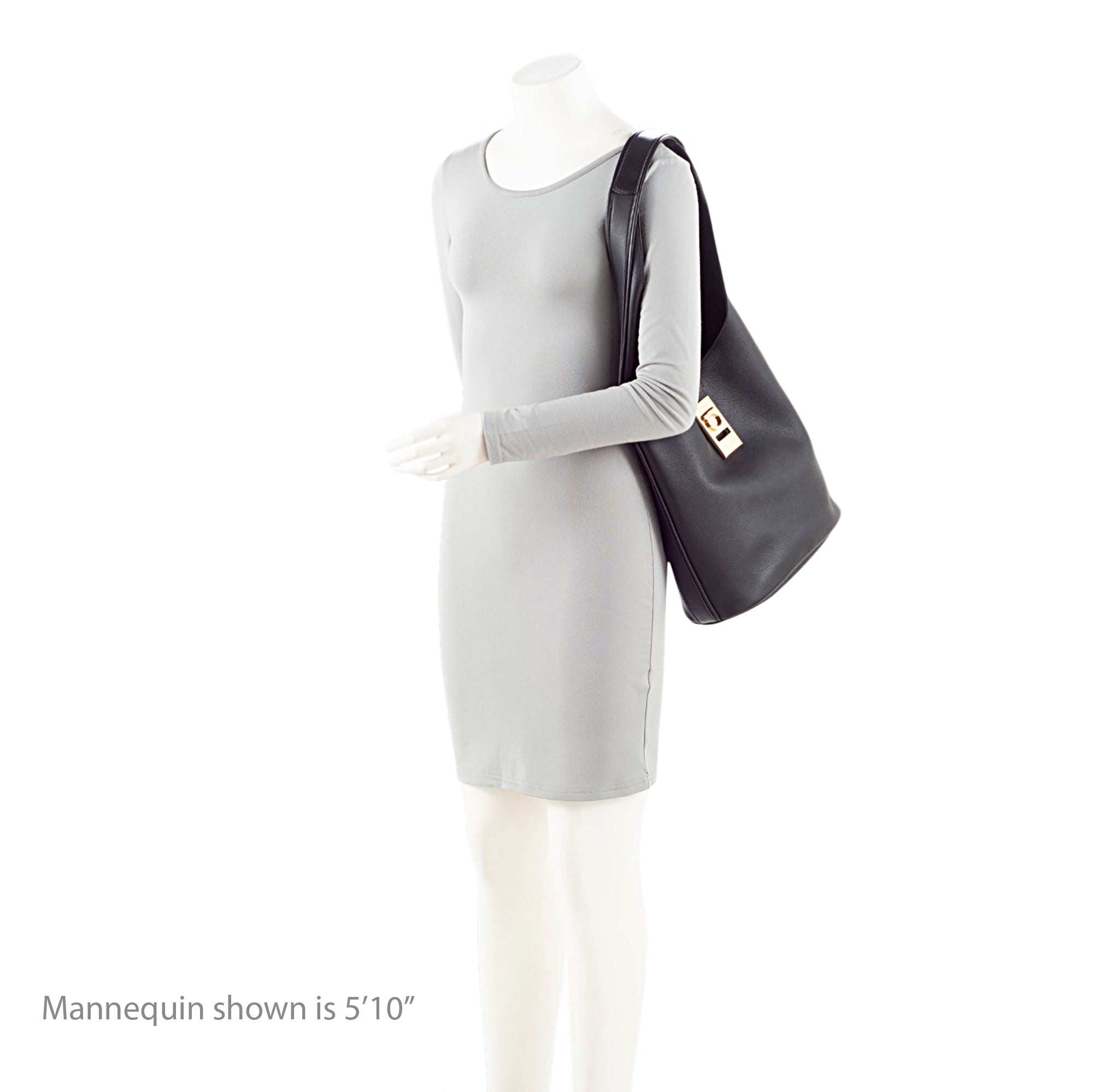 Ferragamo Calfskin Archivo Gancio Large Hobo