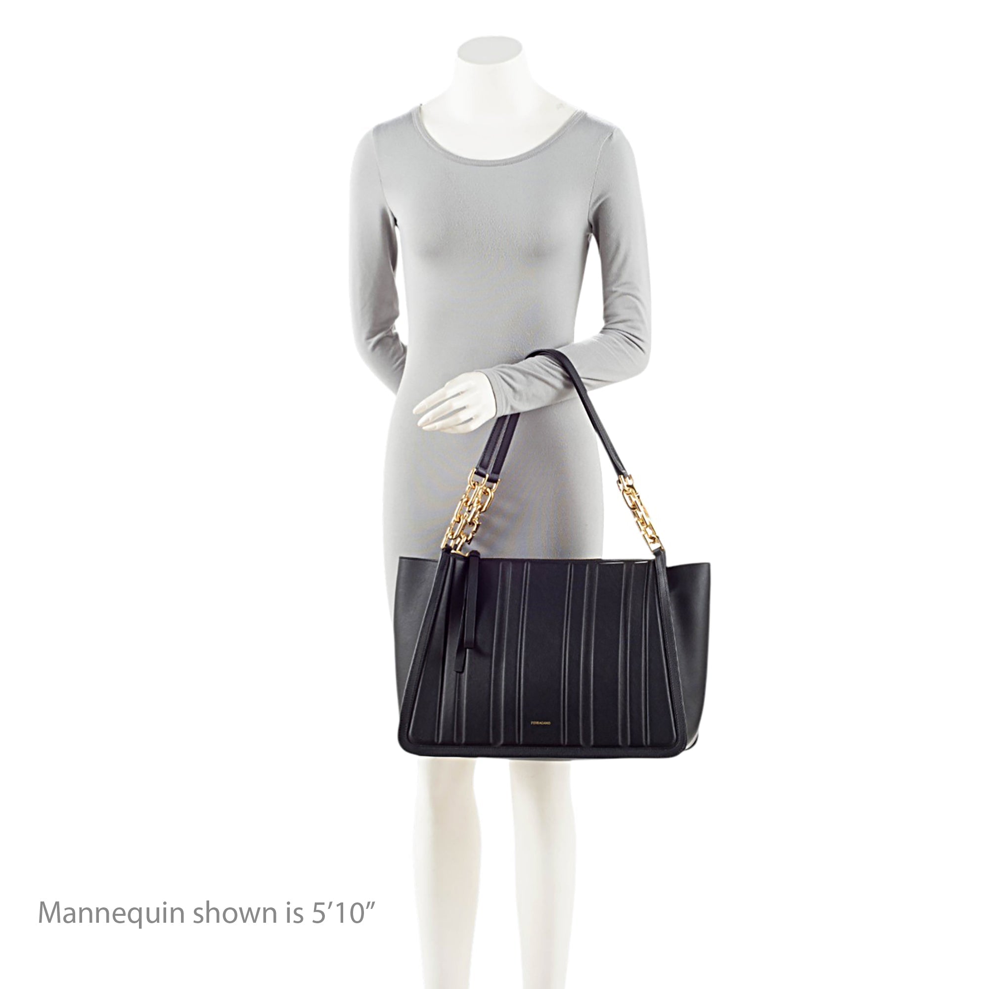 Ferragamo Calfskin Panelled Design Tote
