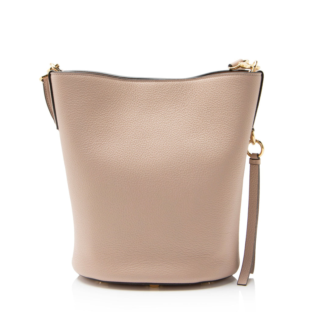 Ferragamo Calfskin Gancini Studio Bucket Bag