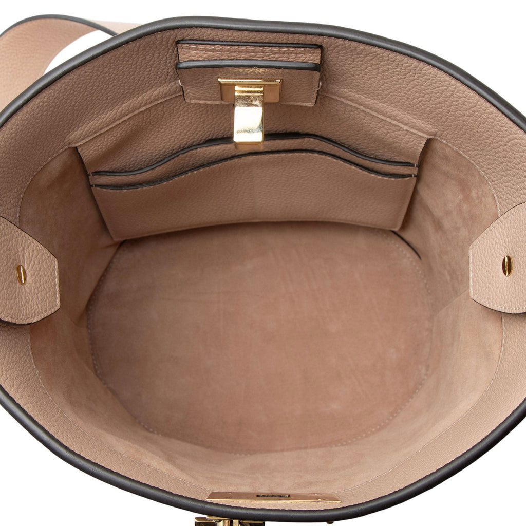 Ferragamo Calfskin Gancini Studio Bucket Bag