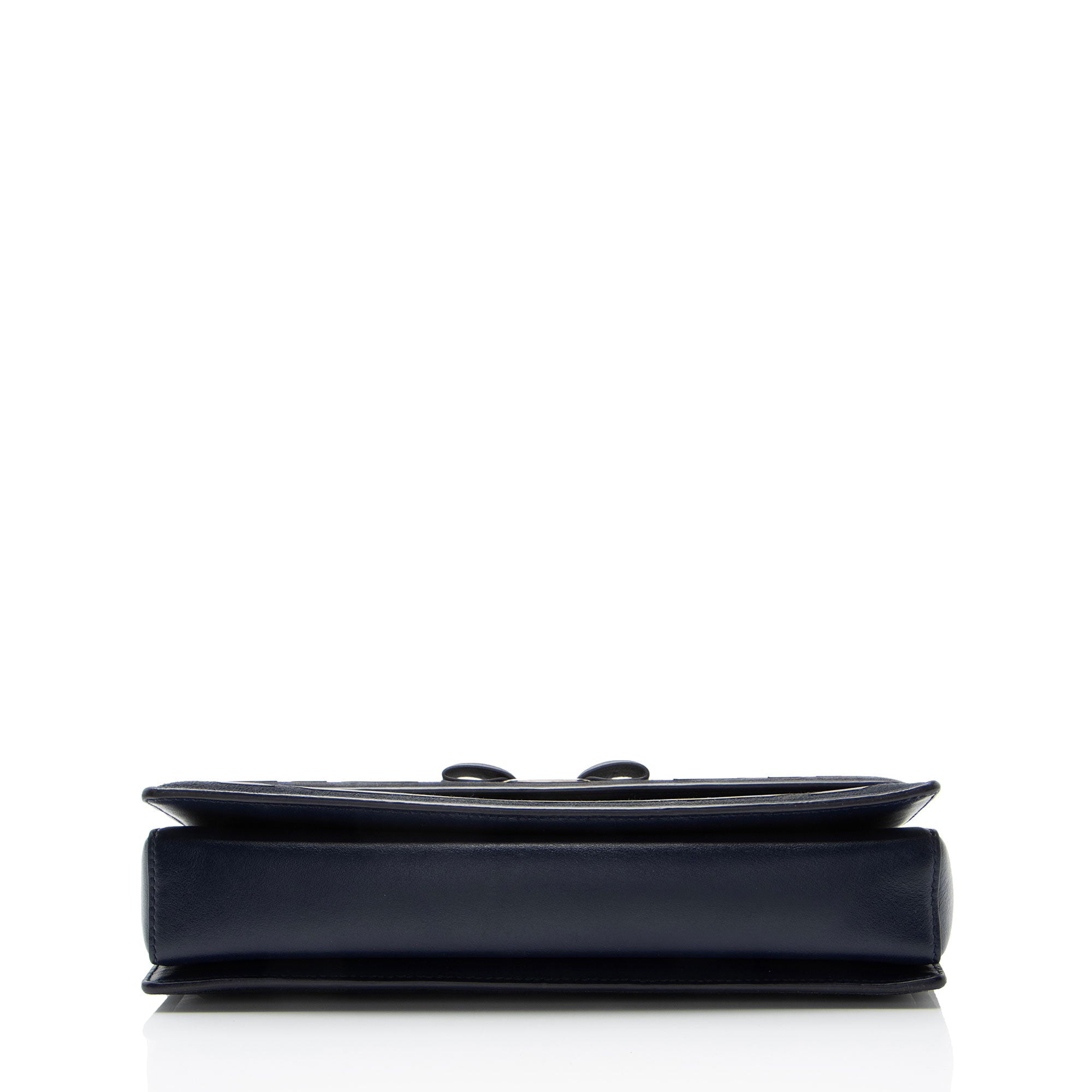 Ferragamo Calfskin Suede Vara Bow Chain Flap Bag