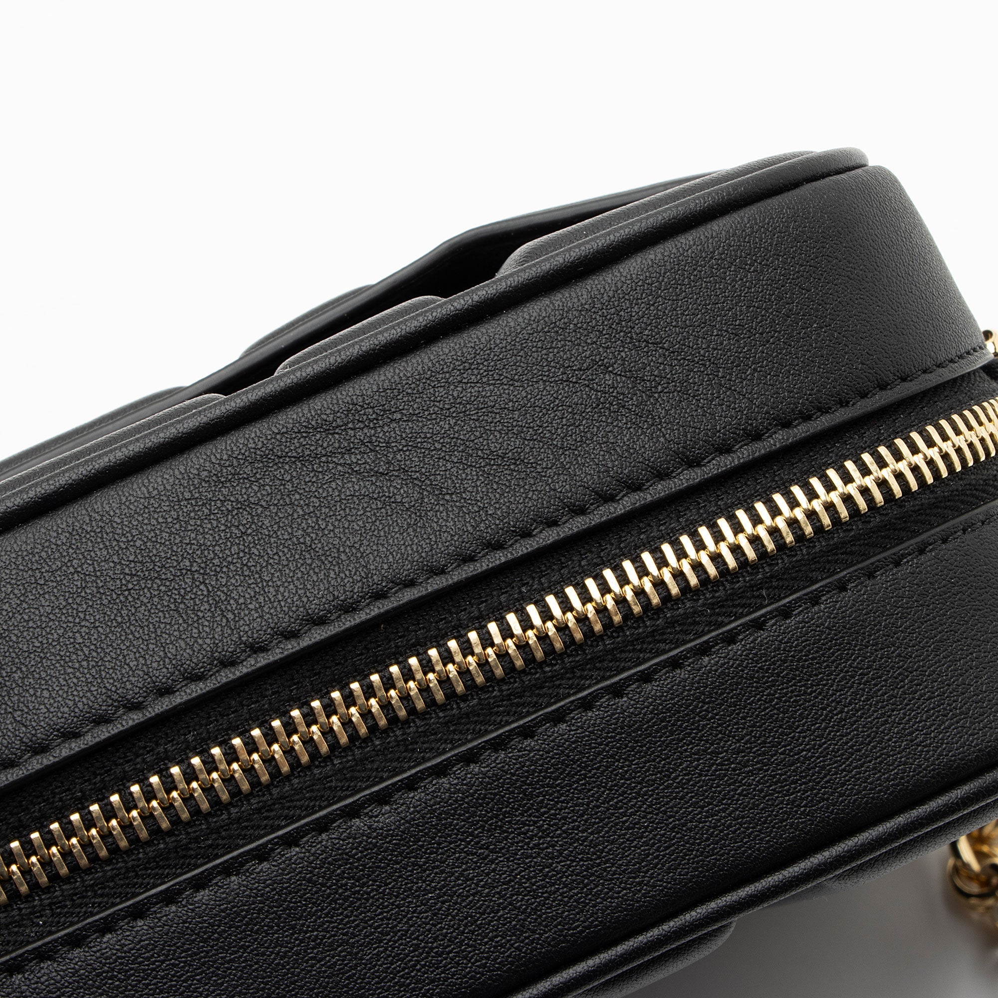 Ferragamo Embossed Leather Gancini Chain Camera Bag