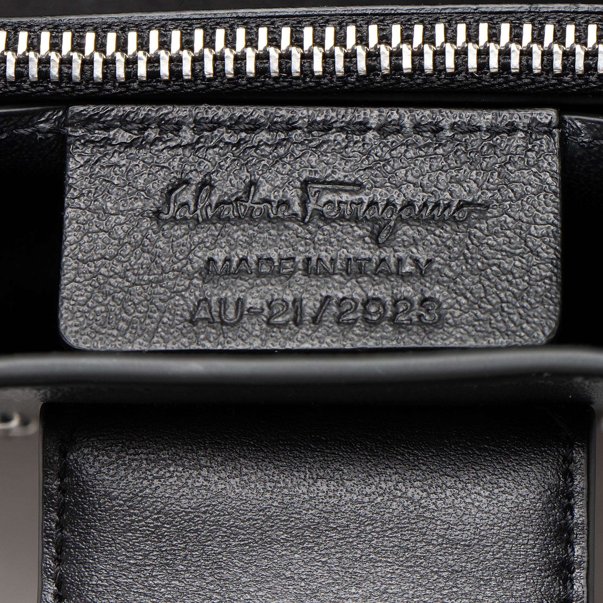 Ferragamo Leather Crystal Trifolio Chain Shoulder Bag